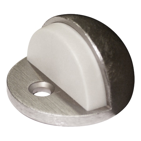 Door Stop, Floor Mount, Low Dome, Satin Chrome